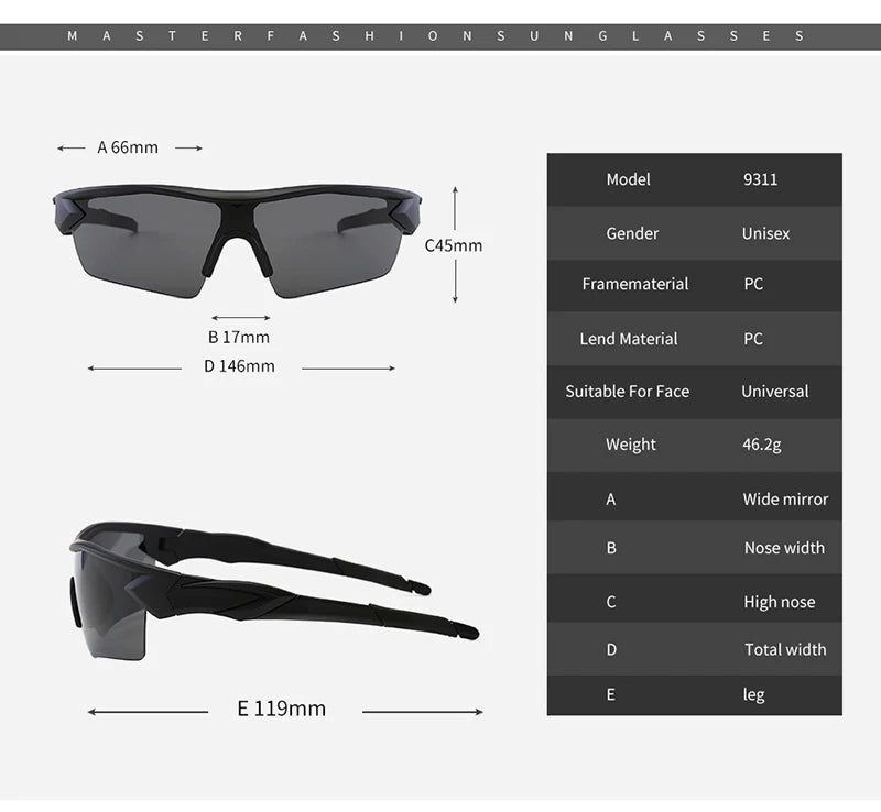 Outdoor Sports Bicicleta Eyewear, Mountain Bike Óculos, Road Ciclismo Óculos, Motocicleta Óculos, RR7425